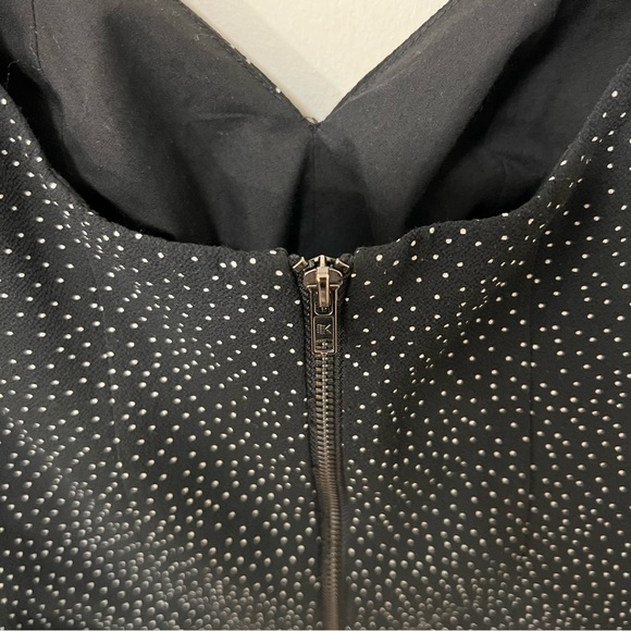 Miss Selfridge cropped puff sleeve top Size 4 polka dot black  white sweetheart - Picture 7 of 14